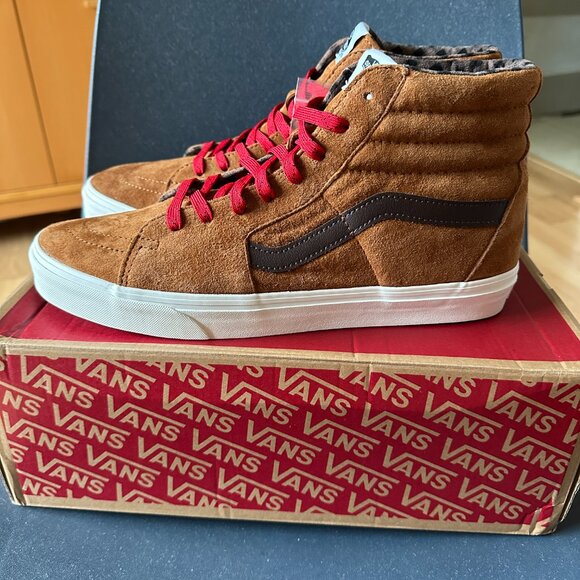 NEW Vans Sk8-Hi Suede Shoe  - Glazed Ginger Brown - Men's 12 - Picture 11 of 12